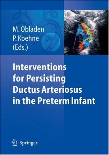 Cover for Interventions for Persisting Ductus Arteriosus in the Preterm Infant