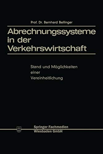 Cover for Abrechnungssysteme in der Verkehrswirtschaft
