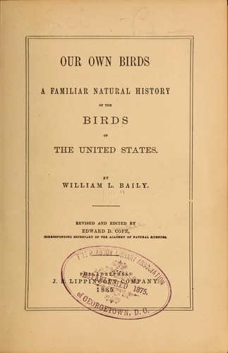 Cover for Our own birds