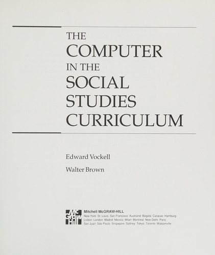 Cover for The computer in the social studies curriculum