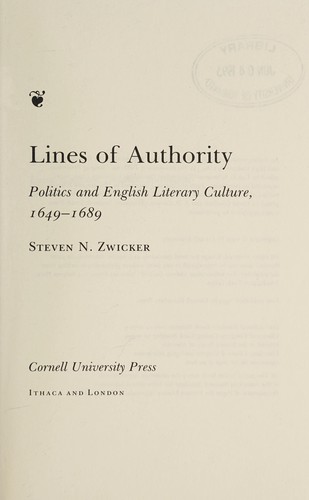 Cover for Lines of authority