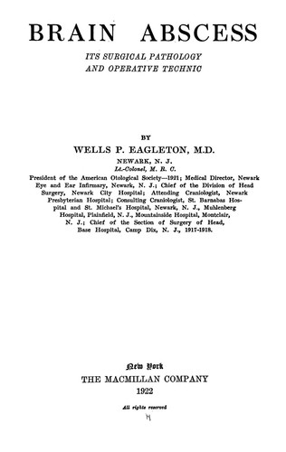 Cover for Brain abscess