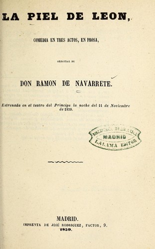 Cover for La piel de león