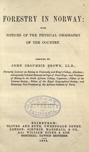 Cover for Forestry in Norway