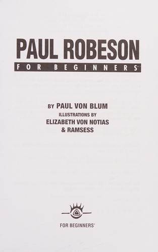 Cover for Paul Robeson for beginners