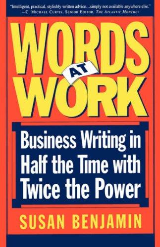 Cover for Words at work