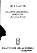 Cover for Collective and individual bilingualism