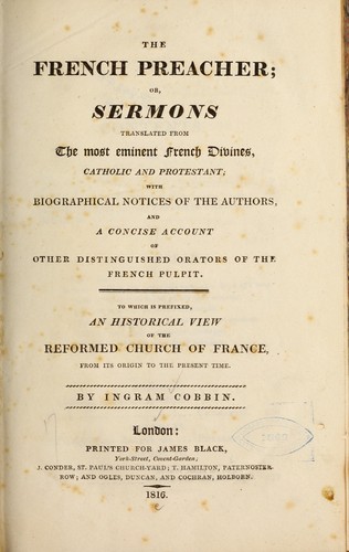 Cover for The French preacher