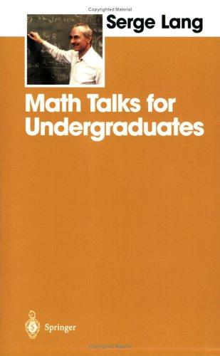 Cover for Math Talks for Undergraduates