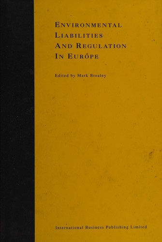 Cover for Environmental liabilities and regulation in Europe