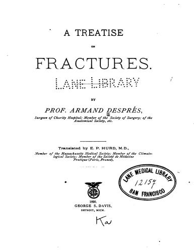 Cover for A treatise on fractures