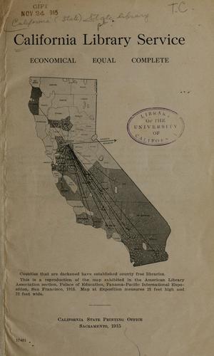Cover for California library service