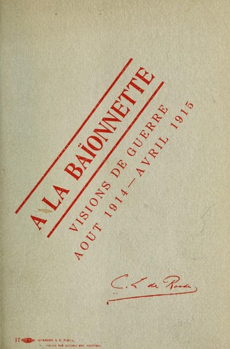 Cover for A la baïonnette