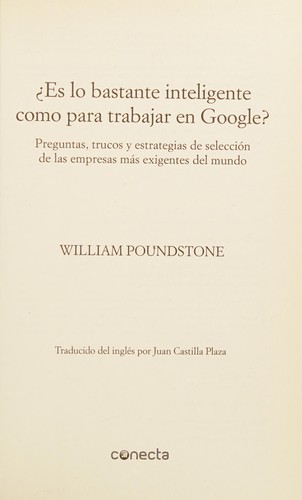 Cover for ¿Es lo bastante inteligente como para trabajar en Google?