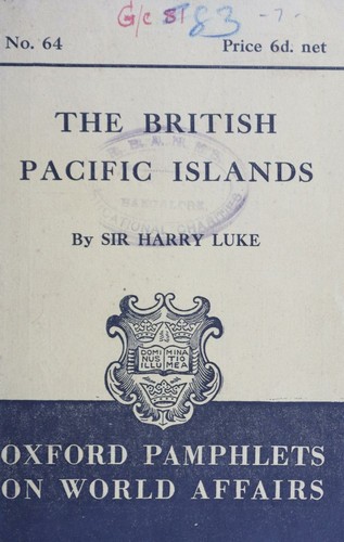 Cover for The British Pacific islands