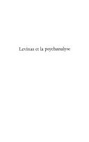 Cover for Levinas et la psychanalyse