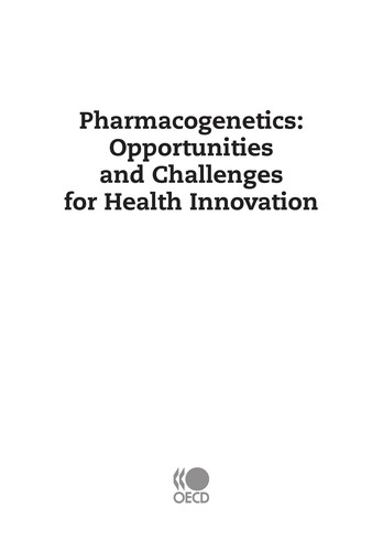 Cover for Pharmacogenetics