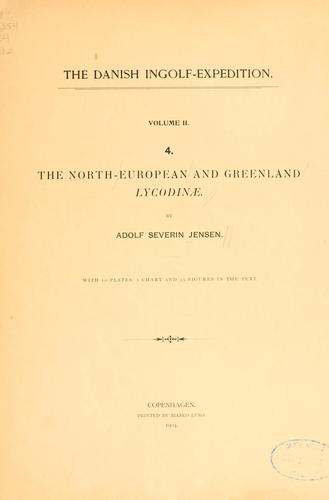 Cover for North-European and Greenland Lycodinæ