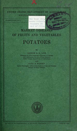 Cover for Market diseases of fruits and vegetables, potatoes