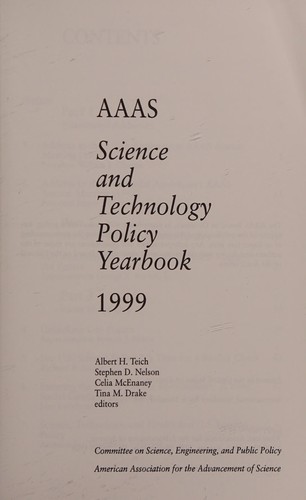 Cover for Aaas Science and Technology Policy Yearbook, 1999