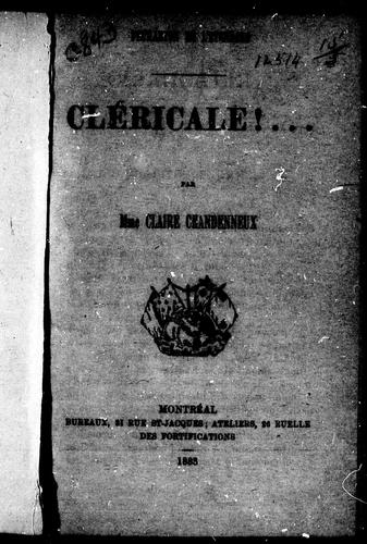Cover for Cléricale!--