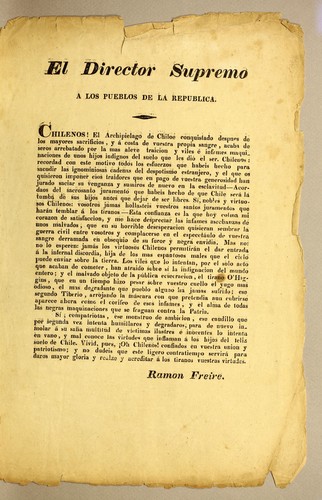 Cover for El Director Supremo a los pueblos de la republica