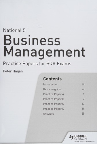 Cover for National 5 Business Management