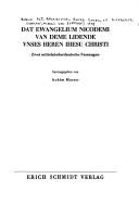 Cover for Dat ewangelium Nicodemi van deme lidende unses heren Ihesu Christi