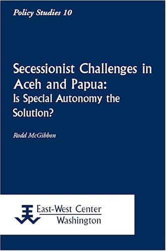Cover for Secessionist challenges in Aceh and Papua