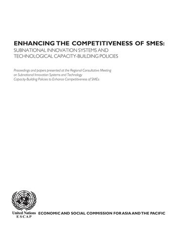 Cover for Enhancing the competitiveness of SMEs