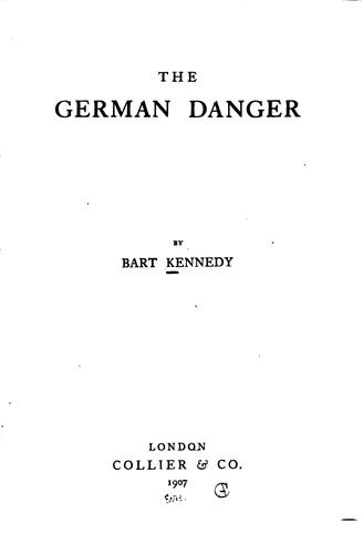 Cover for The German Danger
