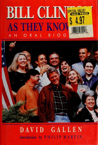 Cover for Bill Clinton as they know him