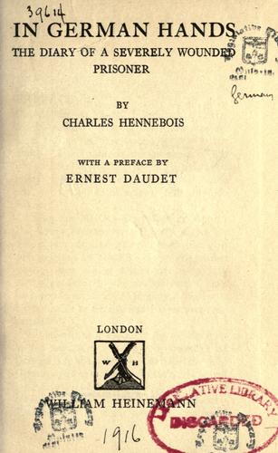 Cover for In German hands