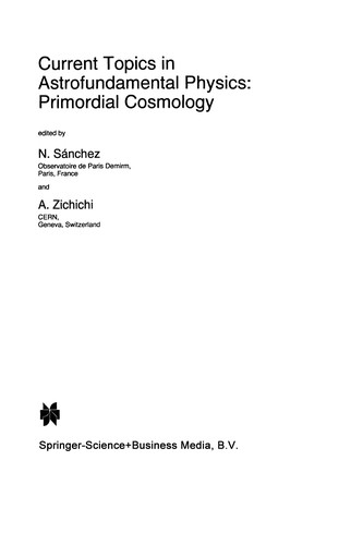 Cover for Current Topics in Astrofundamental Physics: Primordial Cosmology