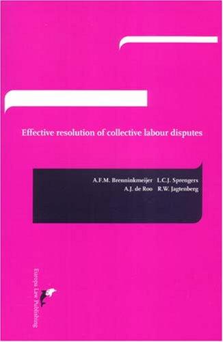 Cover for Effective Resolution of Collective Labour Diputes