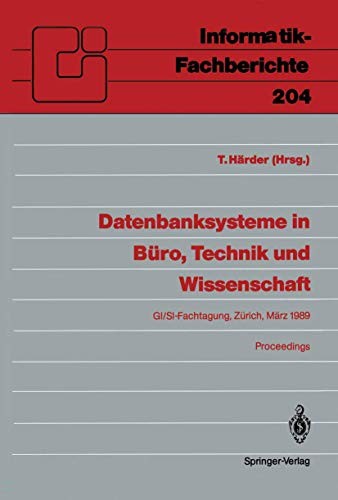 Cover for Datenbanksysteme in Büro, Technik und Wissenschaft