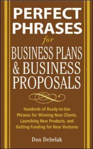 Cover for Perfect Phrases for Business Proposals and Business Plans (Perfect Phrases)