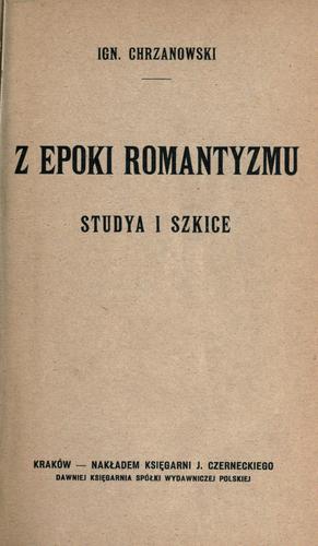 Cover for Z epoki romantyzmu