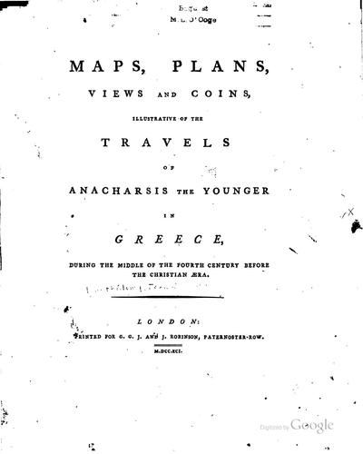 Cover for Maps, Plans, Views and Coins, Illustrative of the Travels of Anacharsis the ...