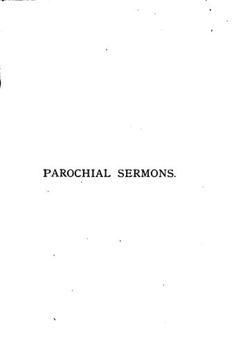 Cover for Parochial sermons