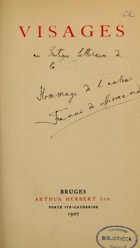 Cover for Visages
