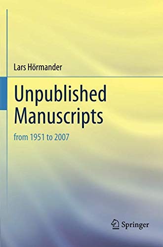 Cover for Unpublished Manuscripts