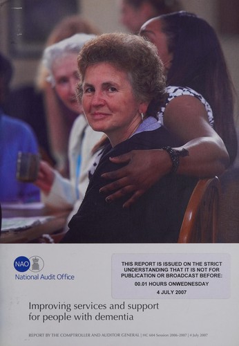 Cover for Improving services and support for people with dementia