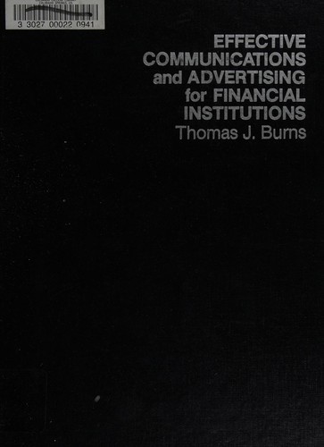 Cover for Effective communications and advertising for financial institutions