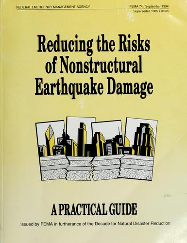 Cover for Reducing the risks of nonstructural earthquake damage