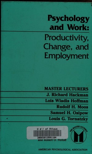 Cover for Psychology and work