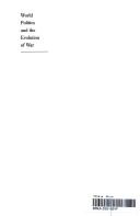 Cover for World politics and the evolution of war