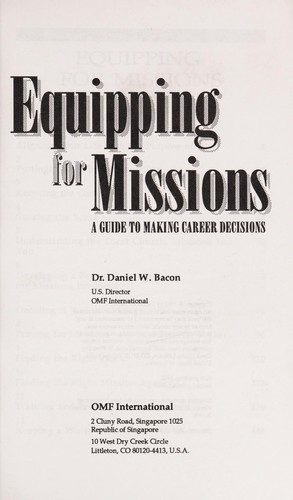 Cover for Equipping for Missions
