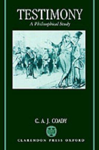 Cover for Testimony