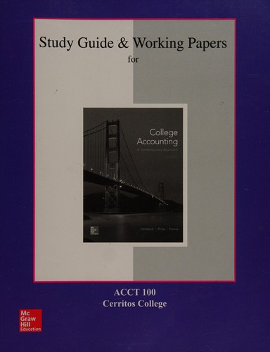 Cover for College Accounting (a Contemporary Approach)